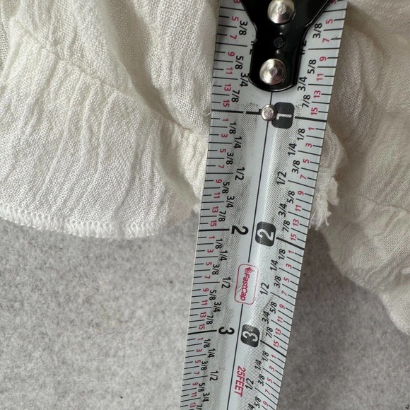 Lovers +‎ Friends Womens SMALL Romper Ruffle Open Back Slouchy Gauze Ruffle Boho - Picture 14 of 15